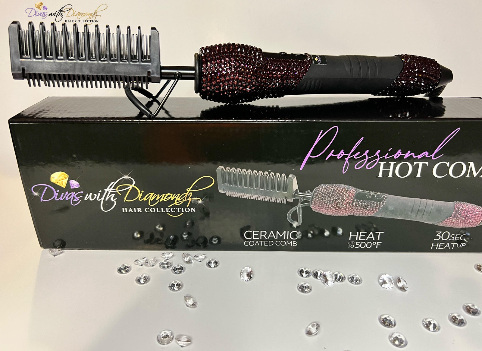 Divas Purple Diamond Hot Comb